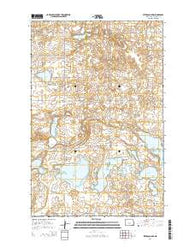 Peterson Lake North Dakota Current topographic map, 1:24000 scale, 7.5 X 7.5 Minute, Year 2014