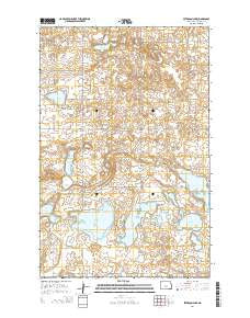 Peterson Lake North Dakota Current topographic map, 1:24000 scale, 7.5 X 7.5 Minute, Year 2014