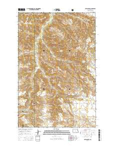 Petes Creek North Dakota Current topographic map, 1:24000 scale, 7.5 X 7.5 Minute, Year 2014