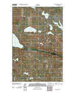Petrified Lake North Dakota Historical topographic map, 1:24000 scale, 7.5 X 7.5 Minute, Year 2011