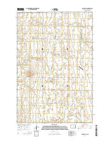 Pillsbury SE North Dakota Current topographic map, 1:24000 scale, 7.5 X 7.5 Minute, Year 2014