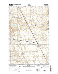 Pingree North Dakota Current topographic map, 1:24000 scale, 7.5 X 7.5 Minute, Year 2014