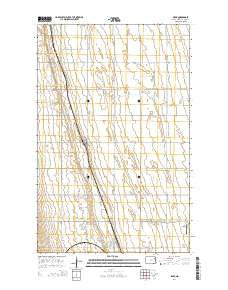 Pisek North Dakota Current topographic map, 1:24000 scale, 7.5 X 7.5 Minute, Year 2014