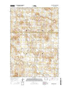 Plum Butte NE North Dakota Current topographic map, 1:24000 scale, 7.5 X 7.5 Minute, Year 2014