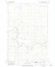 Pretty Rock Butte SE North Dakota Historical topographic map, 1:24000 scale, 7.5 X 7.5 Minute, Year 1972