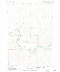 Pretty Rock Butte SE North Dakota Historical topographic map, 1:24000 scale, 7.5 X 7.5 Minute, Year 1972