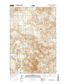 Pretty Rock Butte North Dakota Current topographic map, 1:24000 scale, 7.5 X 7.5 Minute, Year 2014
