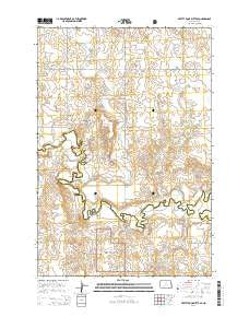 Pretty Rock Butte SE North Dakota Current topographic map, 1:24000 scale, 7.5 X 7.5 Minute, Year 2014