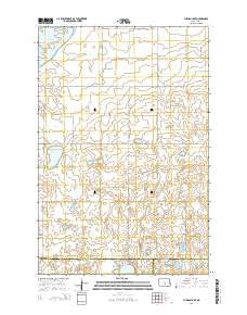 Pursian Lake North Dakota Current topographic map, 1:24000 scale, 7.5 X 7.5 Minute, Year 2014