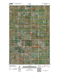 Rattlesnake Butte North Dakota Historical topographic map, 1:24000 scale, 7.5 X 7.5 Minute, Year 2011