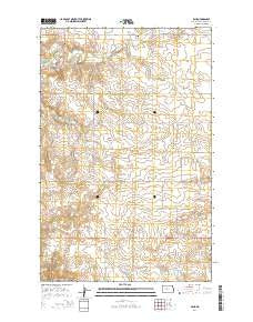 Raub North Dakota Current topographic map, 1:24000 scale, 7.5 X 7.5 Minute, Year 2014
