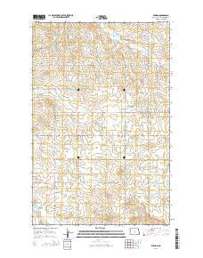 Rawson North Dakota Current topographic map, 1:24000 scale, 7.5 X 7.5 Minute, Year 2014
