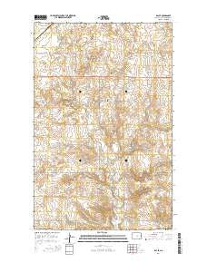 Ray SE North Dakota Current topographic map, 1:24000 scale, 7.5 X 7.5 Minute, Year 2014