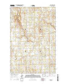Regan North Dakota Current topographic map, 1:24000 scale, 7.5 X 7.5 Minute, Year 2014