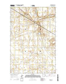 Revere North Dakota Current topographic map, 1:24000 scale, 7.5 X 7.5 Minute, Year 2014