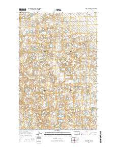 Rice Lake NW North Dakota Current topographic map, 1:24000 scale, 7.5 X 7.5 Minute, Year 2014