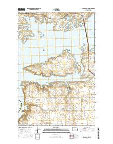 Riverdale North North Dakota Current topographic map, 1:24000 scale, 7.5 X 7.5 Minute, Year 2014