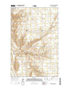 Riverdale South North Dakota Current topographic map, 1:24000 scale, 7.5 X 7.5 Minute, Year 2014