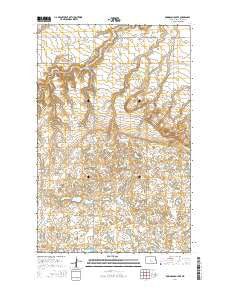 Robinson Coulee North Dakota Current topographic map, 1:24000 scale, 7.5 X 7.5 Minute, Year 2014
