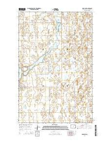 Rock Lake North Dakota Current topographic map, 1:24000 scale, 7.5 X 7.5 Minute, Year 2014