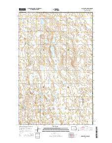 Rock Lake NE North Dakota Current topographic map, 1:24000 scale, 7.5 X 7.5 Minute, Year 2014