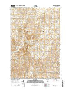Rohrich Dam North Dakota Current topographic map, 1:24000 scale, 7.5 X 7.5 Minute, Year 2014