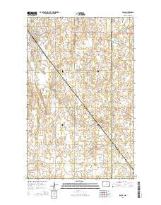 Rolla North Dakota Current topographic map, 1:24000 scale, 7.5 X 7.5 Minute, Year 2014