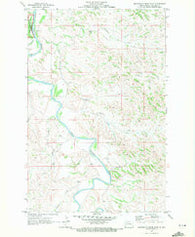 Roosevelt Creek East North Dakota Historical topographic map, 1:24000 scale, 7.5 X 7.5 Minute, Year 1970