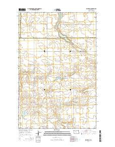 Roseglen North Dakota Current topographic map, 1:24000 scale, 7.5 X 7.5 Minute, Year 2014