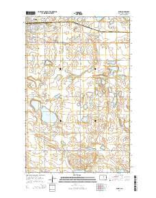 Rugby North Dakota Current topographic map, 1:24000 scale, 7.5 X 7.5 Minute, Year 2014
