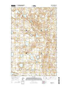 Rugby NE North Dakota Current topographic map, 1:24000 scale, 7.5 X 7.5 Minute, Year 2014