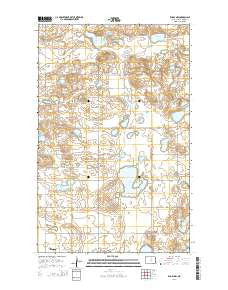 Rugby NW North Dakota Current topographic map, 1:24000 scale, 7.5 X 7.5 Minute, Year 2014