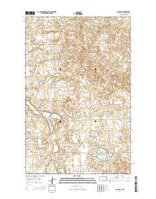 Rush Lake North Dakota Current topographic map, 1:24000 scale, 7.5 X 7.5 Minute, Year 2014