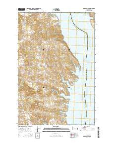 Saddle Butte North Dakota Current topographic map, 1:24000 scale, 7.5 X 7.5 Minute, Year 2014