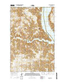 Sanish SW North Dakota Current topographic map, 1:24000 scale, 7.5 X 7.5 Minute, Year 2014