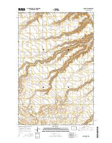 Sawyer SW North Dakota Current topographic map, 1:24000 scale, 7.5 X 7.5 Minute, Year 2014