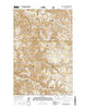 Scairt Woman Draw North Dakota Current topographic map, 1:24000 scale, 7.5 X 7.5 Minute, Year 2014