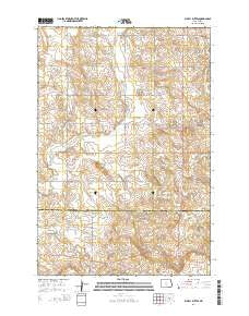 Schell Buttes North Dakota Current topographic map, 1:24000 scale, 7.5 X 7.5 Minute, Year 2014