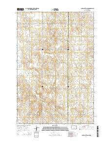 Schell Buttes NW North Dakota Current topographic map, 1:24000 scale, 7.5 X 7.5 Minute, Year 2014