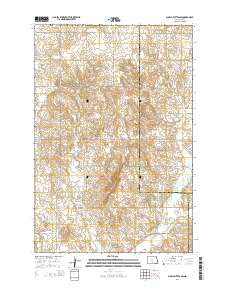 Schell Buttes SW North Dakota Current topographic map, 1:24000 scale, 7.5 X 7.5 Minute, Year 2014