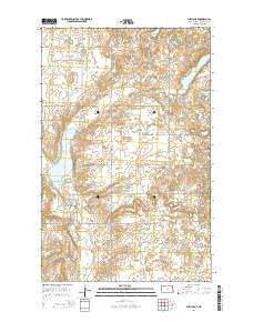 Shell Lake North Dakota Current topographic map, 1:24000 scale, 7.5 X 7.5 Minute, Year 2014