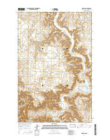 Sikes Dam North Dakota Current topographic map, 1:24000 scale, 7.5 X 7.5 Minute, Year 2014