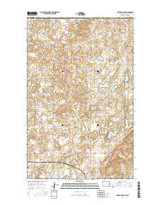 Skjermo Lake North Dakota Current topographic map, 1:24000 scale, 7.5 X 7.5 Minute, Year 2014