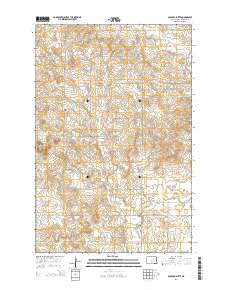 Solberg Butte North Dakota Current topographic map, 1:24000 scale, 7.5 X 7.5 Minute, Year 2014