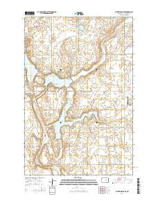 Spiritwood Lake North Dakota Current topographic map, 1:24000 scale, 7.5 X 7.5 Minute, Year 2014