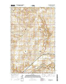Spring Brook North Dakota Current topographic map, 1:24000 scale, 7.5 X 7.5 Minute, Year 2014
