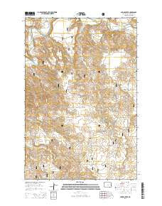 Spring Creek North Dakota Current topographic map, 1:24000 scale, 7.5 X 7.5 Minute, Year 2014