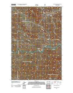 Square Butte North Dakota Historical topographic map, 1:24000 scale, 7.5 X 7.5 Minute, Year 2011