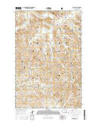 Squaw Gap North Dakota Current topographic map, 1:24000 scale, 7.5 X 7.5 Minute, Year 2014