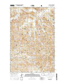 Squaw Gap North Dakota Current topographic map, 1:24000 scale, 7.5 X 7.5 Minute, Year 2014